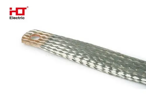 Шлейф заземления плоский луженый ПЗ 35-200 M8 (4шт./уп) HLT ELECTRIC 081-37-022 - Ros-Electric