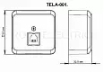 Розетка телефонная О/У белый, ЭТЮД TELA-001B Schneider Electric