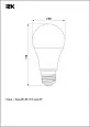 Лампа светодиодная A60 шар 12Вт 12-24В 4000К E27 LLE-A60-12-12-24-40-E27 IEK/ИЭК