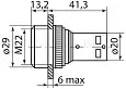 Кнопка SB7-CW3462-24V(LED) с подсветкой d22мм, 1р красная без фиксации SQ0746-0028 TDM/ТДМ