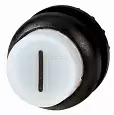 M22S-DLH-W-X1 Головка кнопки с подсветкой, выступающие, без фиксации, цвет белый, черное лицевое кол 216982 EATON