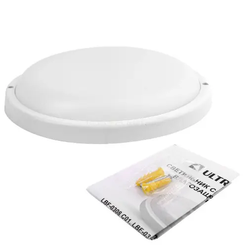 LBF-0804 C01 (Св-к LED влагозащищённый, 24 Вт, IP65, 220В, 4000К, круг) Ultraflash 15340 - Ros-Electric