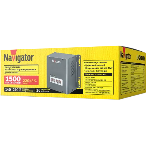 Стабилизатор напряжения 61 776 NVR-RW1-1500 Navigator 61776 - Ros-Electric