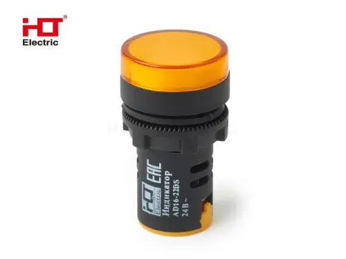 Лампа AD16-22DS(LED)матрица d22мм желтый 24В IP40 HLT ELECTRIC 085-06-11 - Ros-Electric