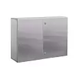 Навесной шкаф CE из нержавеющей стали (AISI 304), двухдверный, 1000x1000x300мм (ВхШхГ), с фланцем IP R5CEF10131 DKC/ДКС