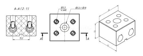 Клемма керамическая 10мм2 2х2 57А 850°С SILART STP-2100 - Ros-Electric