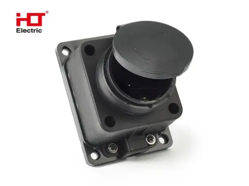 Розетка настенная с заглушкой каучук 2Р+РЕ 16А 250В IP44 HLT ELECTRIC 083-05-03 - Ros-Electric