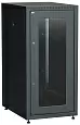 ITK Шкаф сетевой напольный LINEA E 18U 600х800мм стеклянная передняя дверь задняя металлическая черн LE05-18U68-GM ITK/ИТК