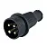 02 TDM-SQ0612-0006 Вилка прямая каучук 3Р+РЕ 32А 380В IP44 TDM