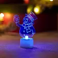 Фигура светодиодная на подставке "Снеговик с подарком 2D", RGB 501-054 NEON-NIGHT