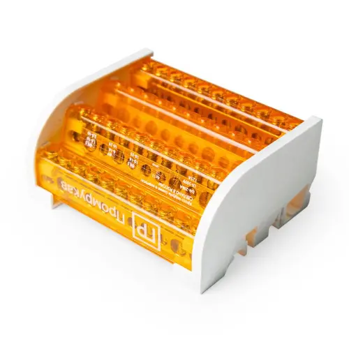 Шина на DIN-рейку в корпусе (кросс-модуль) 4х11 Промрукав PR08.32833 - Ros-Electric
