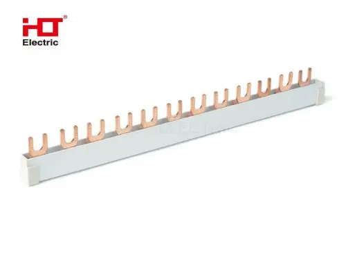 Шина соединительная типа FORK (12 вилка) 2Р 63А 22 см HLT ELECTRIC 081-13-013 - Ros-Electric