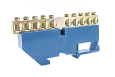 Шинки нулевые латунные на дин-опоре ШНИ 8х12мм 10 отв. цвет синий DBN-28-10N ENGARD