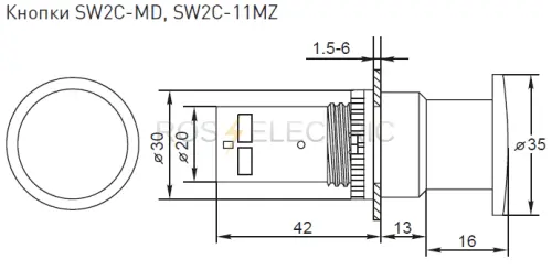 Knopki SW2C-MD, SW2C-11MZ gab
