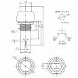 Выключатель-кнопка 250V 1 А (2с) OFF-(ON) Б/Фикс зеленая Micro (PBS-20В) REXANT 36-3083 REXANT