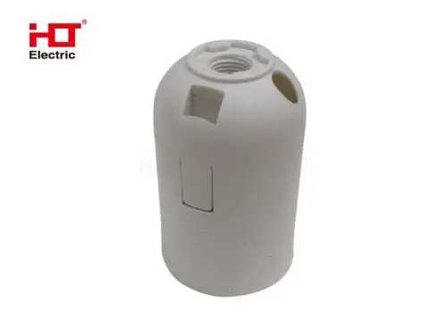 Патрон Е27 подвесной пластик белый HLT ELECTRIC 085-11-101 - Ros-Electric