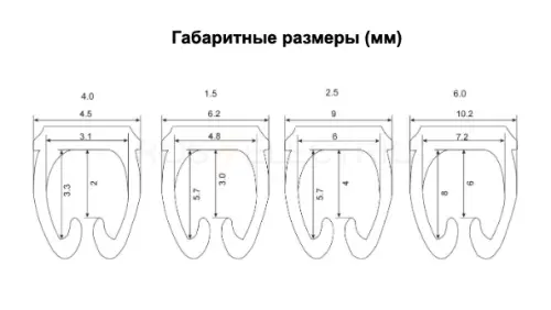 Маркер наборный - символ "4" желтый 4 мм² (уп./100 шт.) HLT ELECTRIC 084-08-135 - Ros-Electric