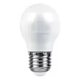 Лампа светодиодная FERON LB-95, G45 (шар малый), 7W 230V E27 2700К (белый теплый), рассеиватель мато 25481 FERON
