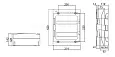 Щиток настенный с дверцей 24 модуля, IP65,сер.,с усил. клем.блок.2х8738 85724 DKC/ДКС