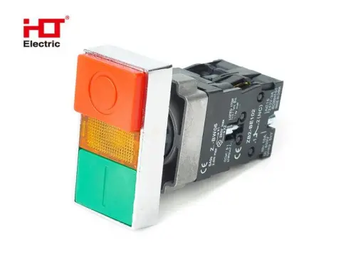 Кнопка BW-8465 "I-O" d=22мм неон/230В 1з+1р HLT ELECTRIC 085-07-302 - Ros-Electric