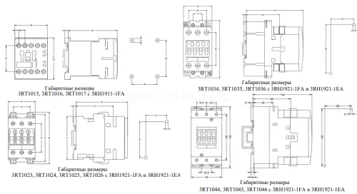 3RT1036-1AR00,3-пол.,50A,AC-3,22кВт/400V,415V AC,50/60Гц,типоразмер S2,винт. кл.,IP20,контактор Электротехник ET014811 - Ros-Electric