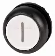 M22S-D-W-X1 Головка кнопки без фиксации, цвет белый с обозначение O, черное лицевое кольцо 216612 EATON