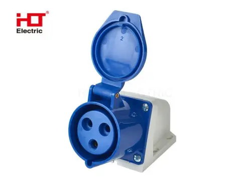 Розетка 123 стационарная 2Р+РЕ 32А 230В IP44 HLT ELECTRIC 083-03-14 - Ros-Electric