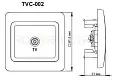 Розетка С/У телевизионная кремовый, ЭТЮД TVC-002K Schneider Electric