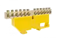 Шинки нулевые латунные на дин-опоре ШНИ 8х12мм 12 отв. цвет желтый DBN-28-12PE ENGARD