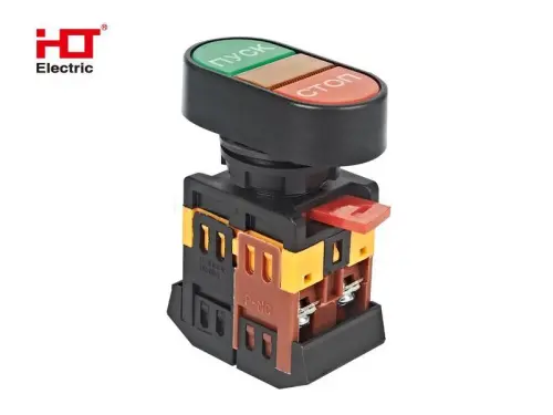 Кнопка APВВ-22N "Пуск-Стоп" d=22мм неон/240В 1з+1р HLT ELECTRIC 085-07-301 - Ros-Electric