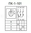 Переключатель кулачковый ПК-1-101 25А 1P «0-1-2-3» pk-1-101-25 EKF/ЭКФ