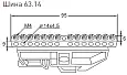 Шина "N" 63.14 (DIN изолятор) никель EKF sn1-63-14-d EKF/ЭКФ