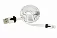 USB-Lightning кабель для iPhone/PVC/flat/white/1m/REXANT 18-1974 REXANT