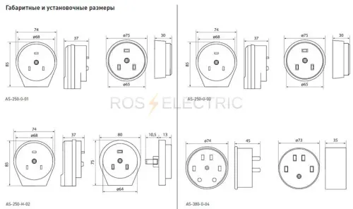 55-РШВШ-32А-2P+PE-gab