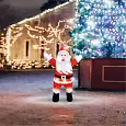 Акриловая светодиодная фигура «Приветствующий Санта Клаус» 76х47х120 см, IP65, понижающий трансформа 513-183 NEON-NIGHT