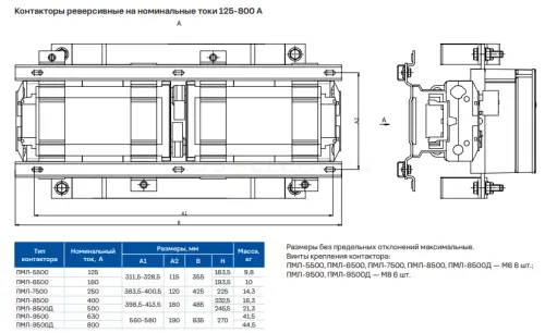 Контактор ПМЛ-5500-125А-110AC-УХЛ4-Б рев. КЭАЗ 268251 - Ros-Electric