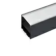Профиль накладной для светодиодной ленты FERON CAB269 «накладной», цвет черный, в комплекте 2 заглуш 48150 FERON