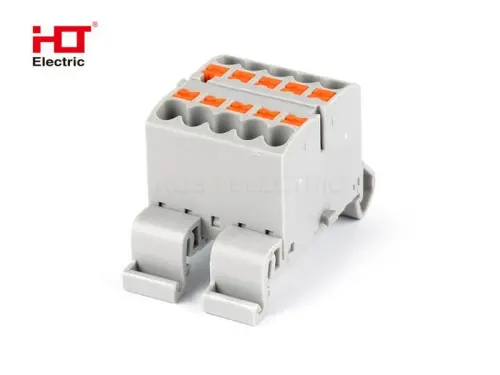 Распределительный Блок ПНК-15-10x2.5мм2 крепление F-NS35 HLT ELECTRIC 081-27-019 - Ros-Electric