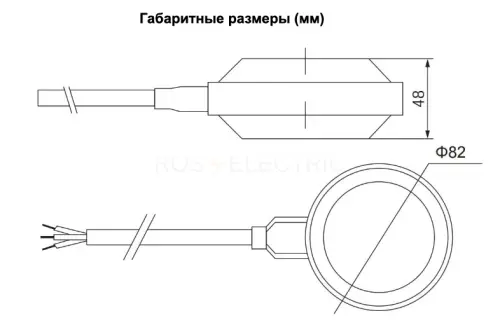 Выключатели поплавковые TSY-4 шнур 2M 16A черный-желтый HLT ELECTRIC 085-24-04 - Ros-Electric