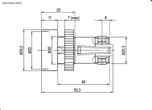 Кнопочный переключатель LXA2 (3SA5)-EA145, OFF-(ON) Ruichi 66033 - Ros-Electric