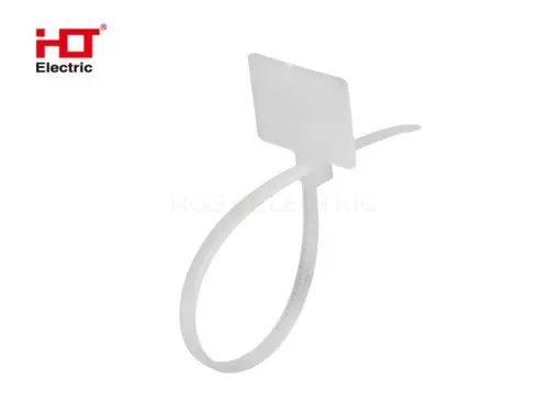 Стяжки крепежные с маркировочной площадкой КСМ 4*150 белый (уп./100шт.) HLT ELECTRIC 084-07-151 - Ros-Electric