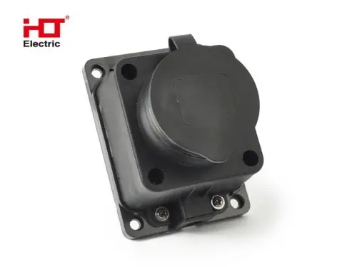 Розетка настенная с заглушкой каучук 2Р+РЕ 16А 250В IP44 HLT ELECTRIC 083-05-03 - Ros-Electric