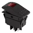 Выключатель клавишный 250 В ON-OFF красный с подсветкой REXANT 36-4490 REXANT