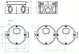 Коробка установочная D68x42мм для скрытого монтажа в кирпичных стенах (с саморезами) красная GREENEL GE40010-06 GREENEL/Гринел