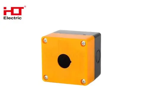 Корпус КП101 пластиковый 1 кнопка желтый HLT ELECTRIC 085-11-002 - Ros-Electric