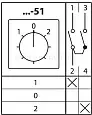 Кулачковый переключатель КПУ11-10/51 (1-0-2 1 полюсный) SQ0715-0166 TDM/ТДМ