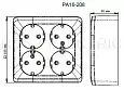 Розетка 4 местная О/У с заземлением со шторками 16А 250В белый, ЭТЮД PA16-208B Schneider Electric