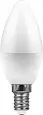 Лампа светодиодная FERON LB-72, C37 (свеча), 5W 230V E14 4000К (белый), рассеиватель матовый 420Lm,  25401 FERON