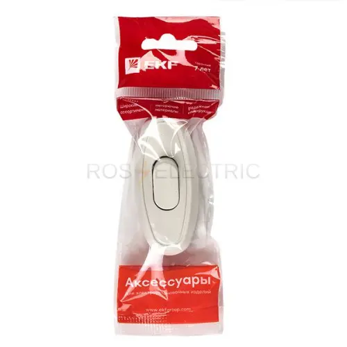 Переключатель бра бел, 6А 250В PROxima EKF APB6-10 - Ros-Electric