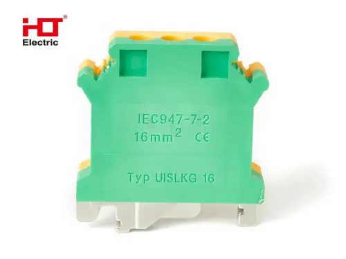 Зажим наборный UK-16мм2 PEN желто-зеленая HLT ELECTRIC 081-24-035 - Ros-Electric